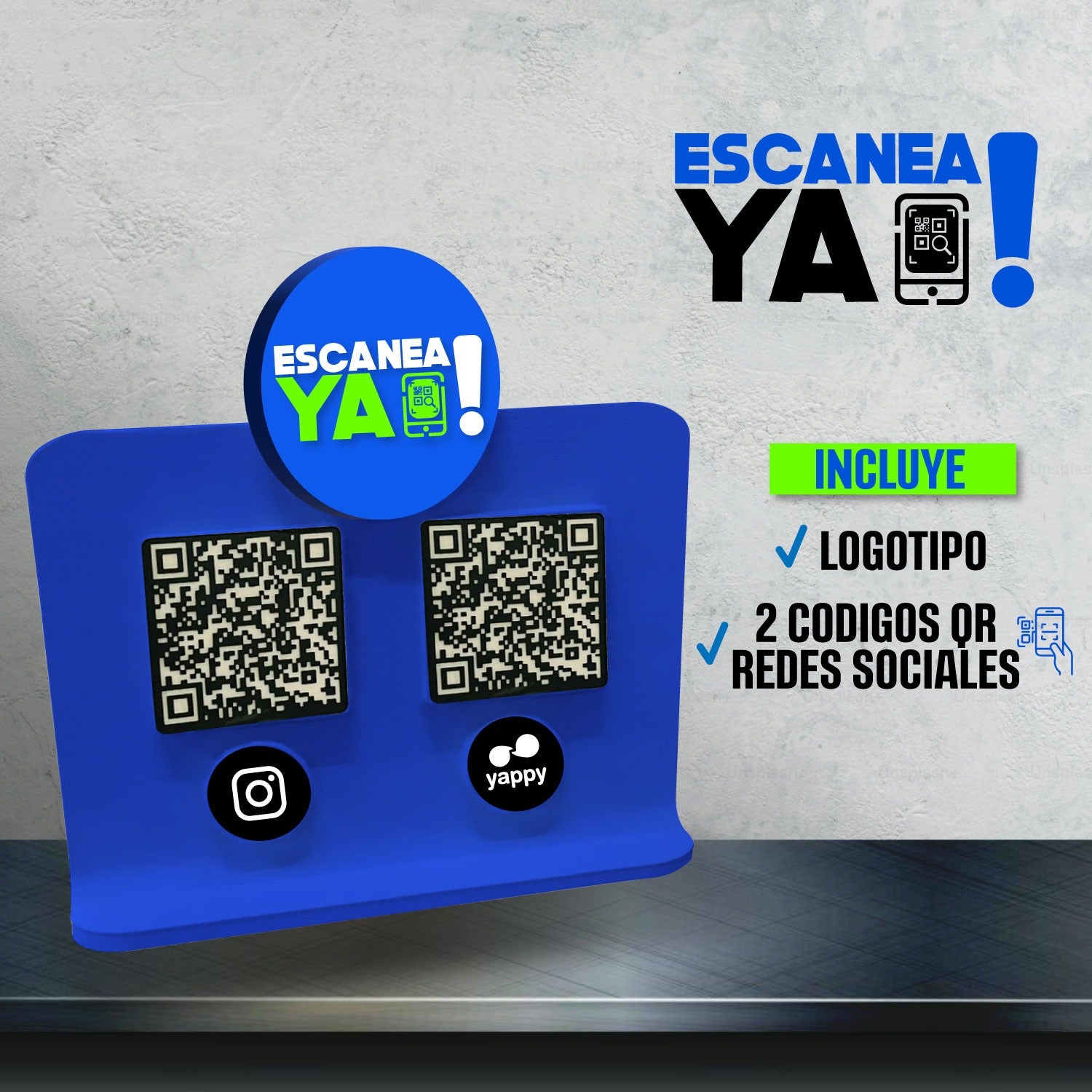 Stand EscaneaYa – QR  para pagos y redes 17 CM